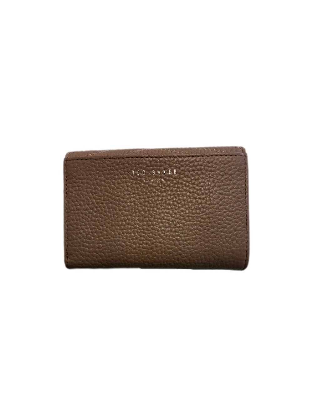 Ted Baker- NWOT JENSINA- Quilted Leather Envelope Bifold / Wallet Purse Taupe